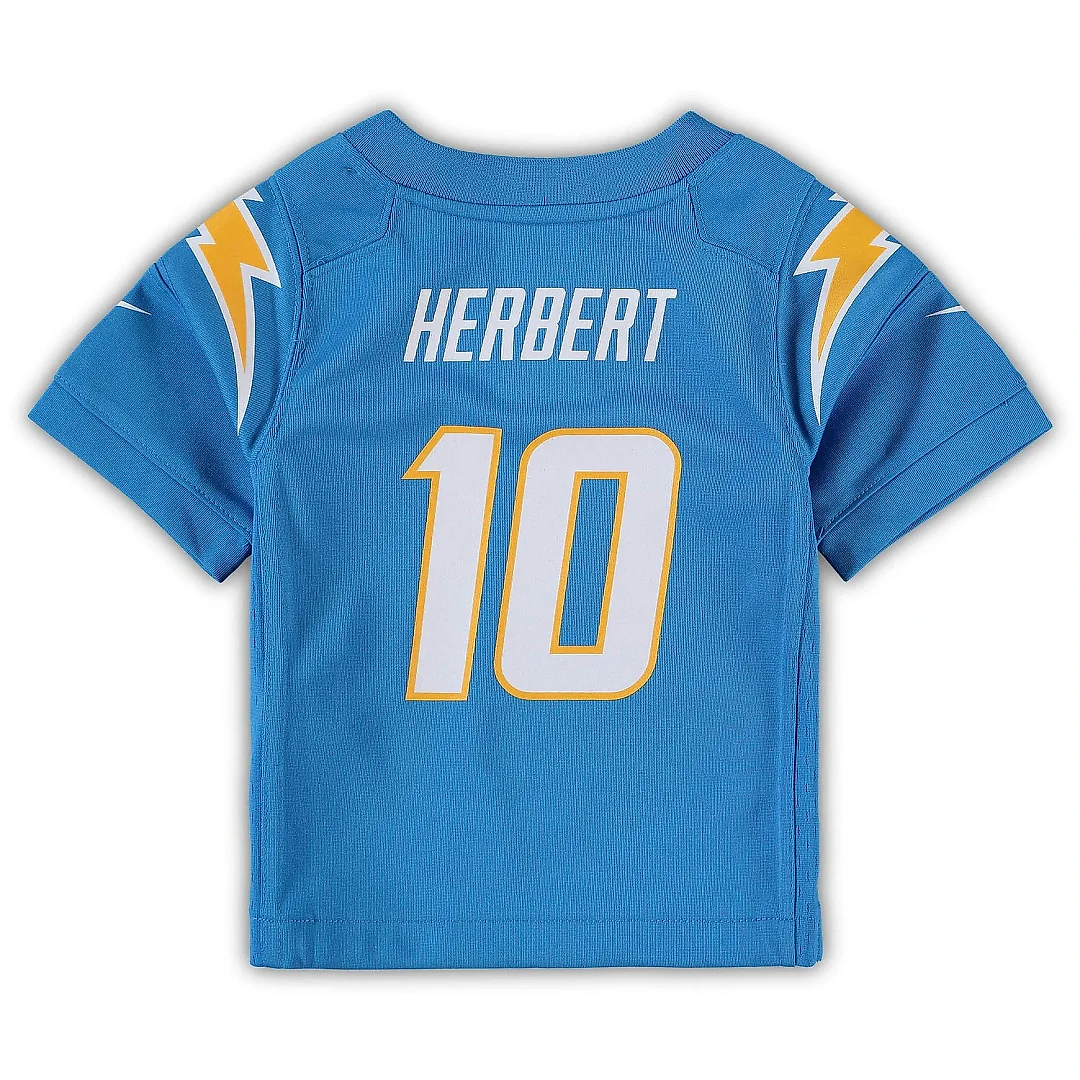Zennovawear Infant Los Angeles Chargers Justin Herbert Powder Blue Game Jersey