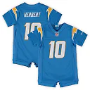 Zennovawear Infant Los Angeles Chargers Justin Herbert Powder Blue Game Romper Jersey