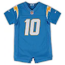Zennovawear Infant Los Angeles Chargers Justin Herbert Powder Blue Game Romper Jersey