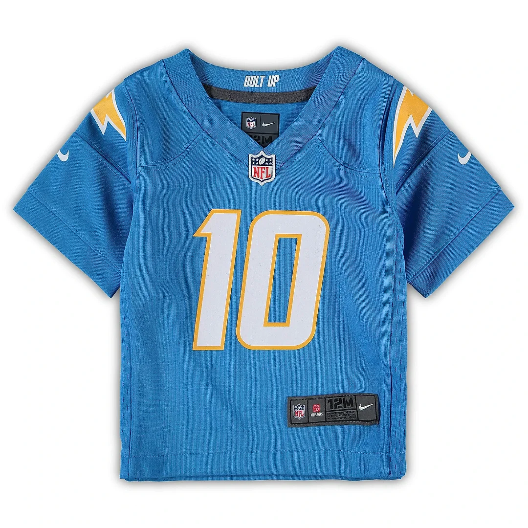Zennovawear Infant Los Angeles Chargers Justin Herbert Powder Blue Game Jersey
