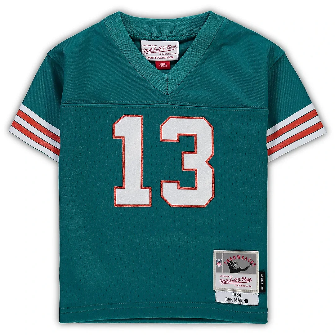 Zennovawear Infant Miami Dolphins Dan Marino Mitchell & Ness Aqua 1984 Retired Legacy Jersey