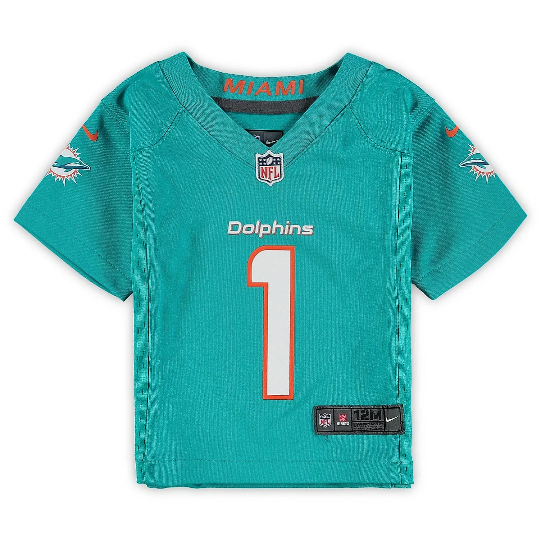 Zennovawear Infant Miami Dolphins Tua Tagovailoa Aqua Game Jersey
