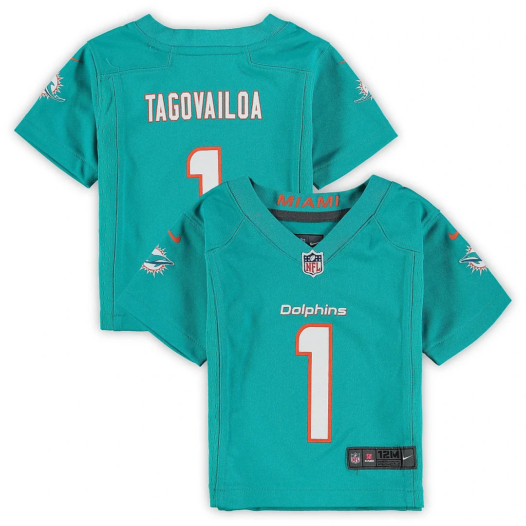 Zennovawear Infant Miami Dolphins Tua Tagovailoa Aqua Game Jersey