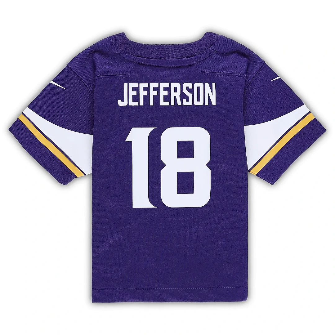 Zennovawear Infant Minnesota Vikings Justin Jefferson Purple Player Game Jersey
