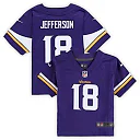 Zennovawear Infant Minnesota Vikings Justin Jefferson Purple Player Game Jersey