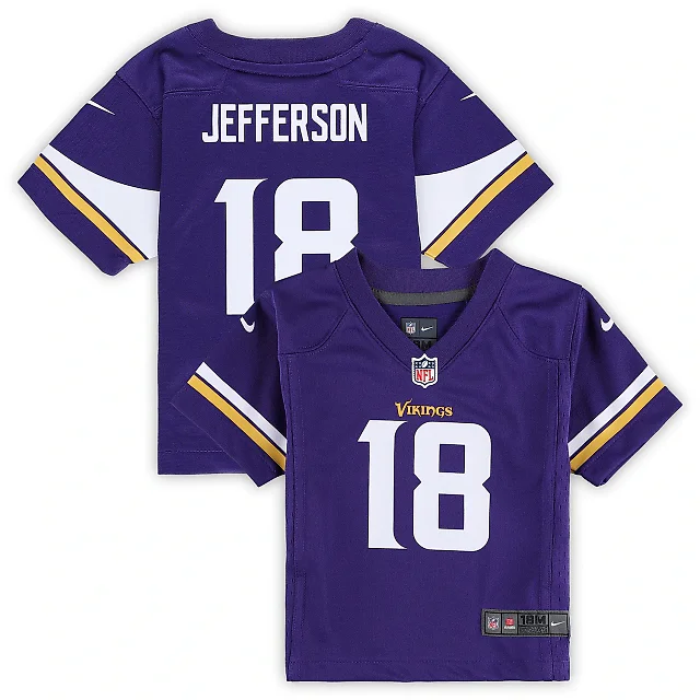 Zennovawear Infant Minnesota Vikings Justin Jefferson Purple Player Game Jersey
