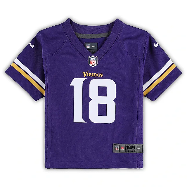Zennovawear Infant Minnesota Vikings Justin Jefferson Purple Player Game Jersey