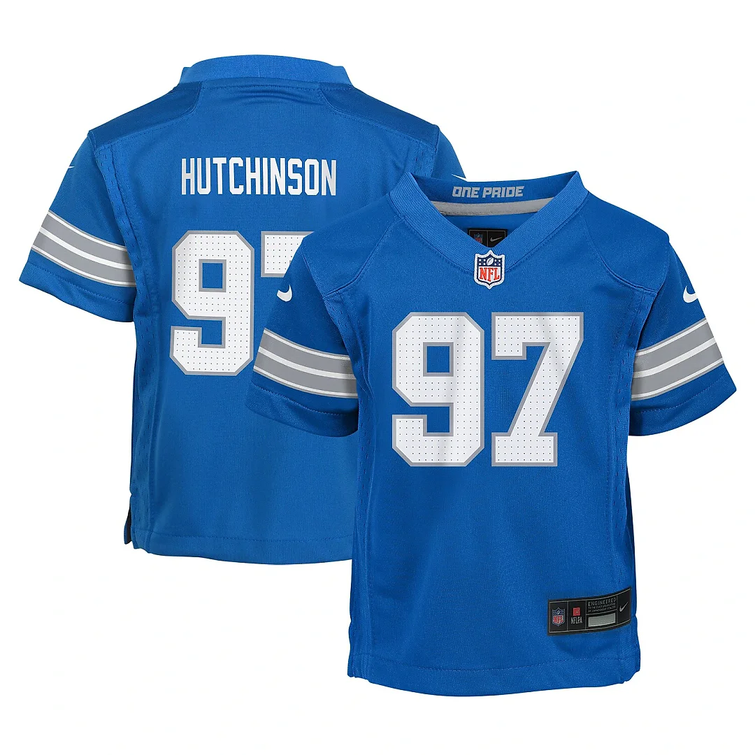 Zennovawear Aidan Hutchinson Detroit Lions Infant Team Player Game Jersey - Blue