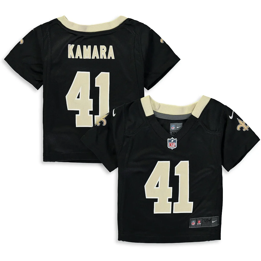 Zennovawear Alvin Kamara New Orleans Saints Infant Team Player Game Jersey - Black