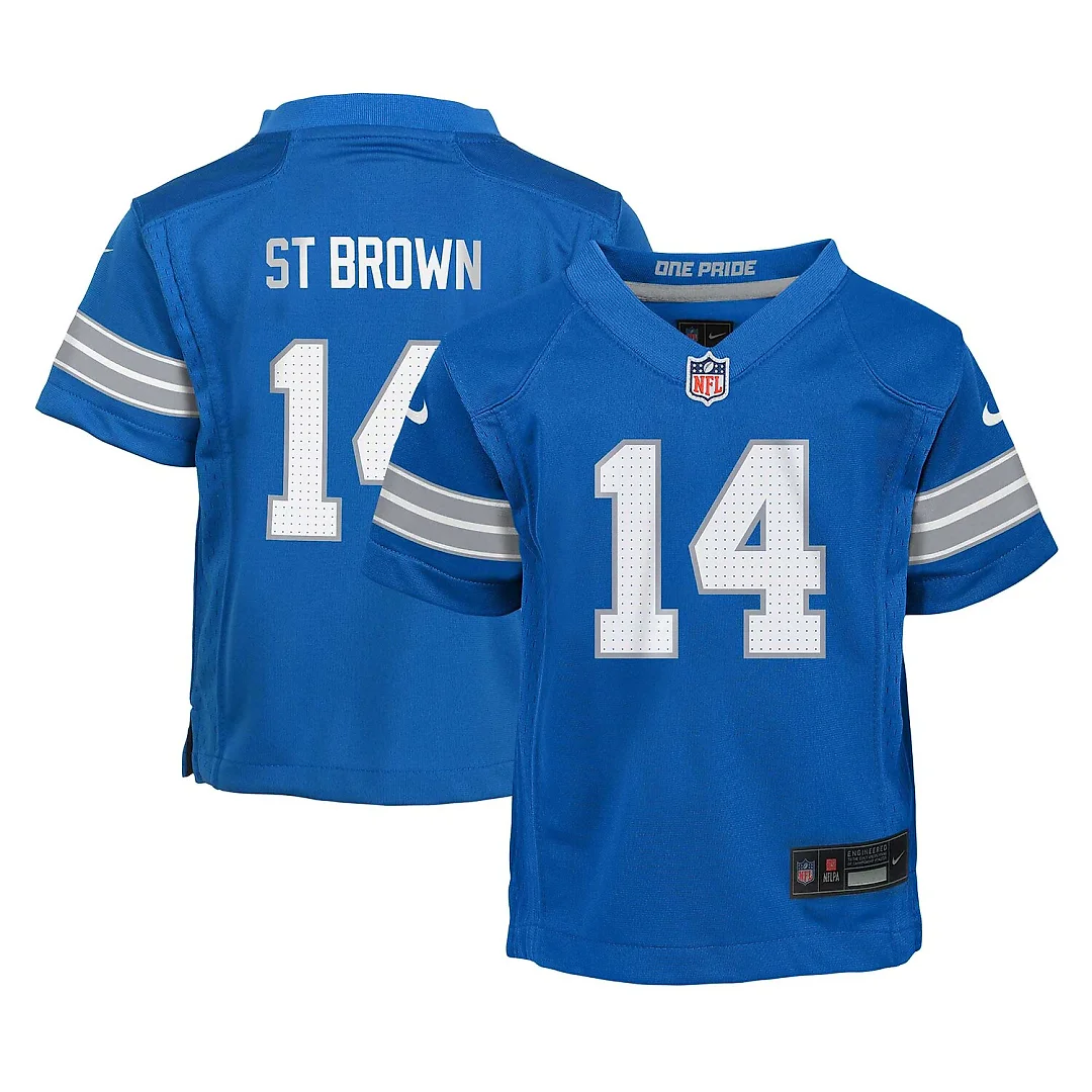 Zennovawear Amon-Ra St. Brown Detroit Lions Infant Team Player Game Jersey - Blue