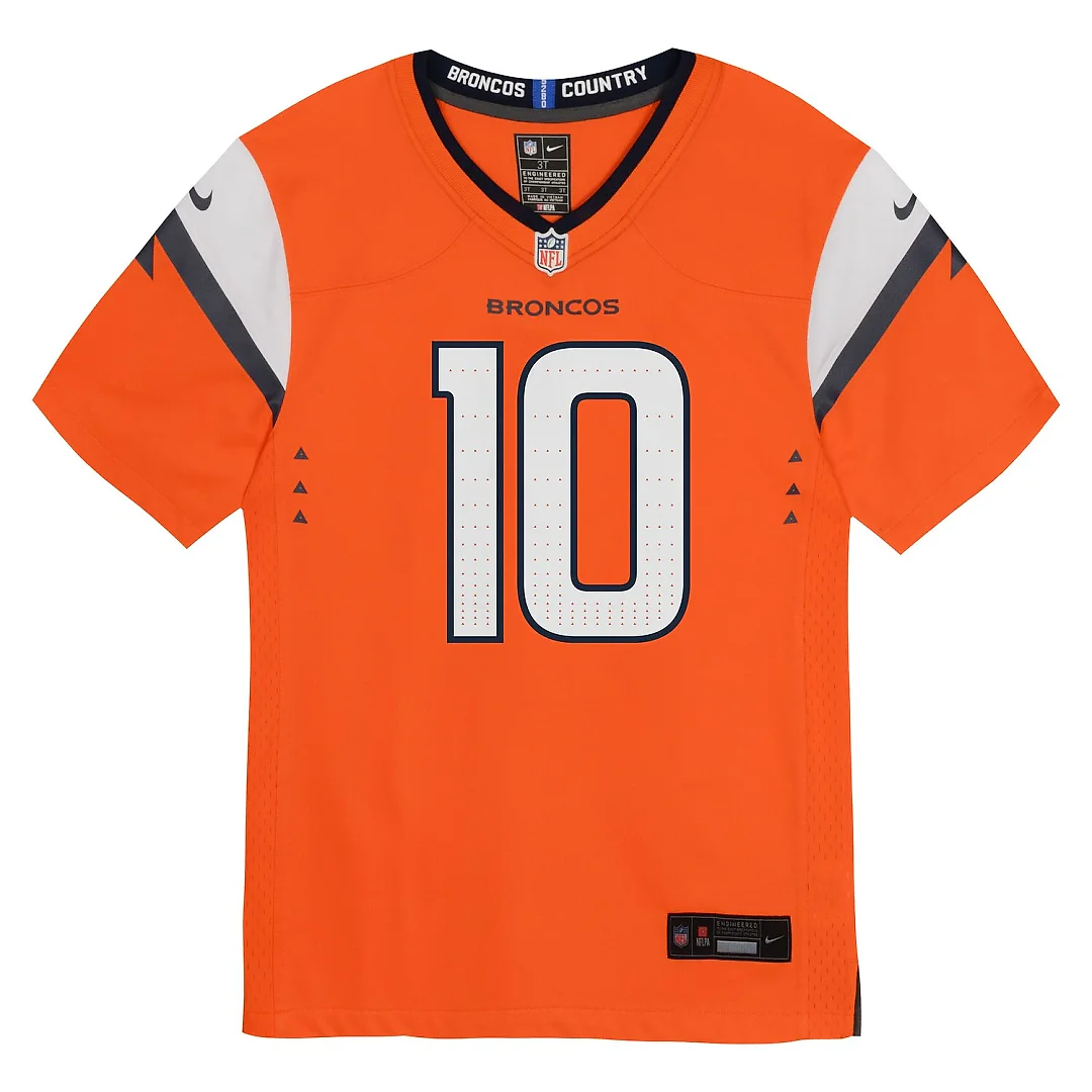 Zennovawear Bo Nix Denver Broncos Infant Team Player Game Jersey - Orange