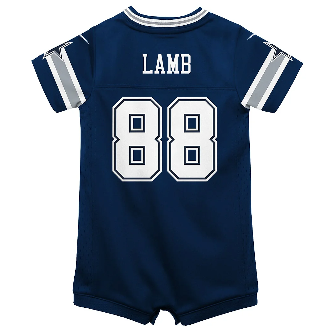 Zennovawear CeeDee Lamb Dallas Cowboys Infant Game Jersey Romper - Navy