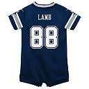 Zennovawear CeeDee Lamb Dallas Cowboys Infant Game Jersey Romper - Navy