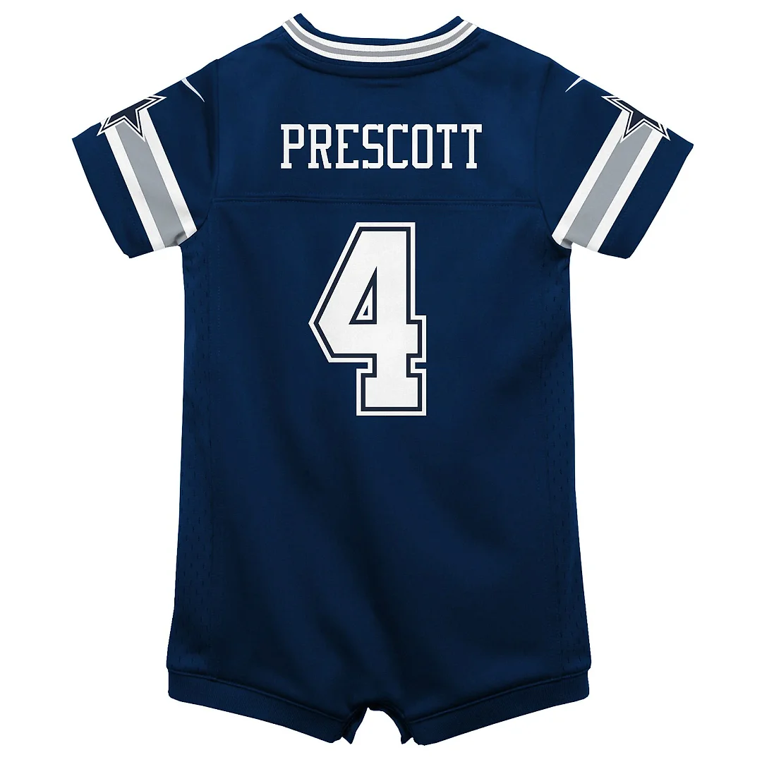 Zennovawear Dak Prescott Dallas Cowboys Infant Game Jersey Romper - Navy