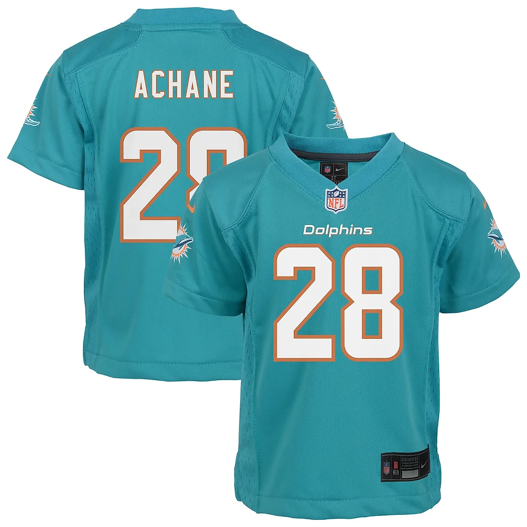 Zennovawear De’Von Achane Miami Dolphins Infant Team Player Game Jersey - Aqua