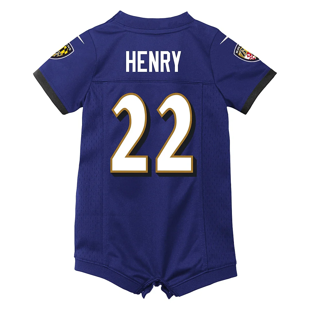 Zennovawear Derrick Henry Baltimore Ravens Infant Romper Jersey - Purple