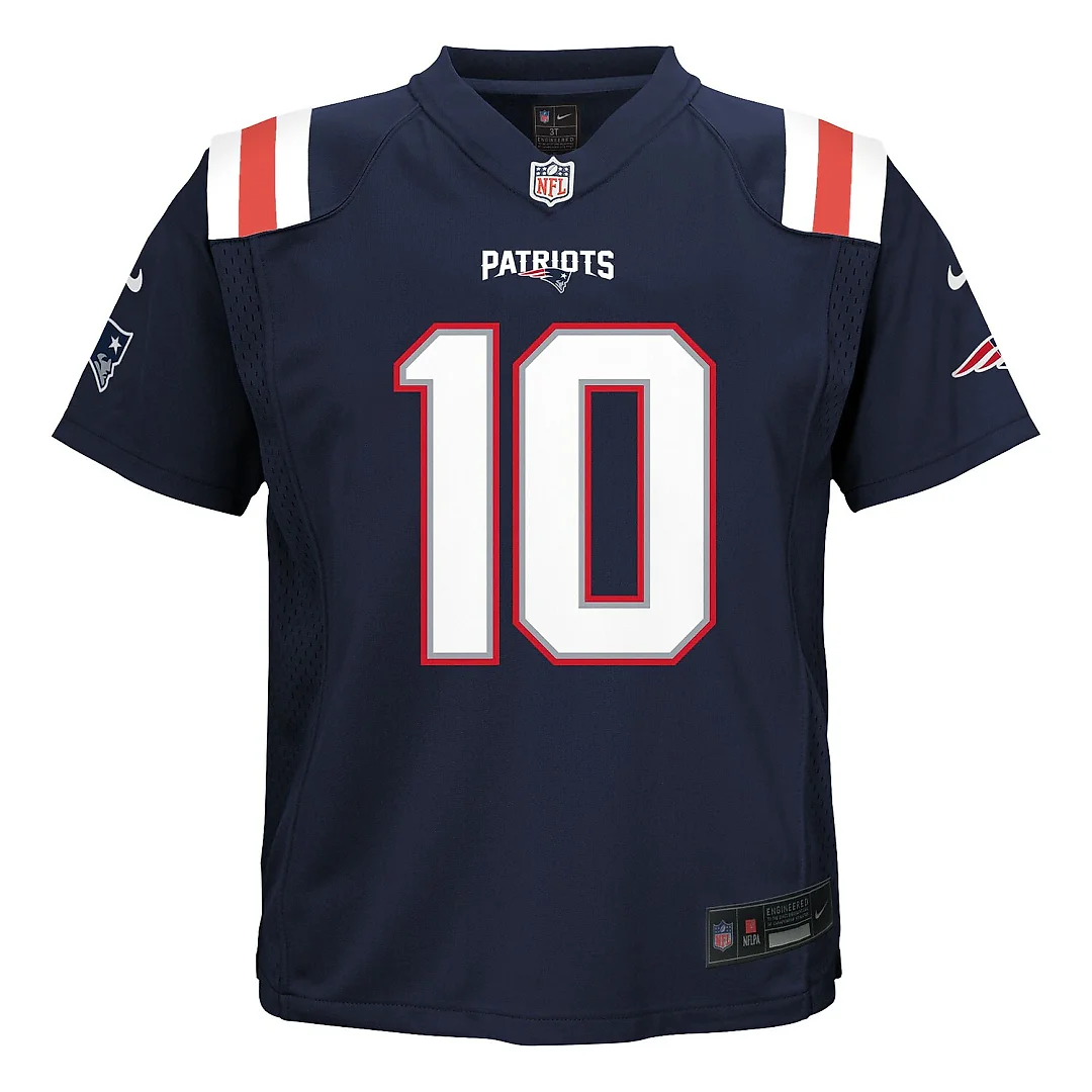 Zennovawear Drake Maye New England Patriots Infant Team Player Game Jersey - Navy