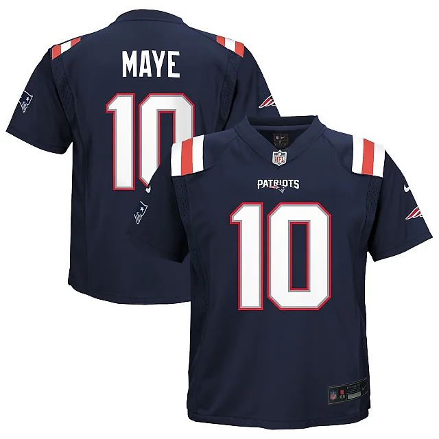 Zennovawear Drake Maye New England Patriots Infant Team Player Game Jersey - Navy