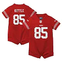 Zennovawear George Kittle San Francisco 49ers Infant Romper Game Jersey - Scarlet