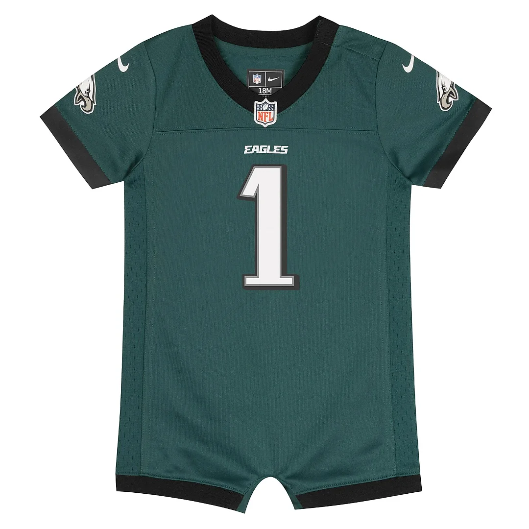 Zennovawear Jalen Hurts Philadelphia Eagles Infant Romper Jersey - Midnight Green