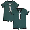 Zennovawear Jalen Hurts Philadelphia Eagles Infant Romper Jersey - Midnight Green