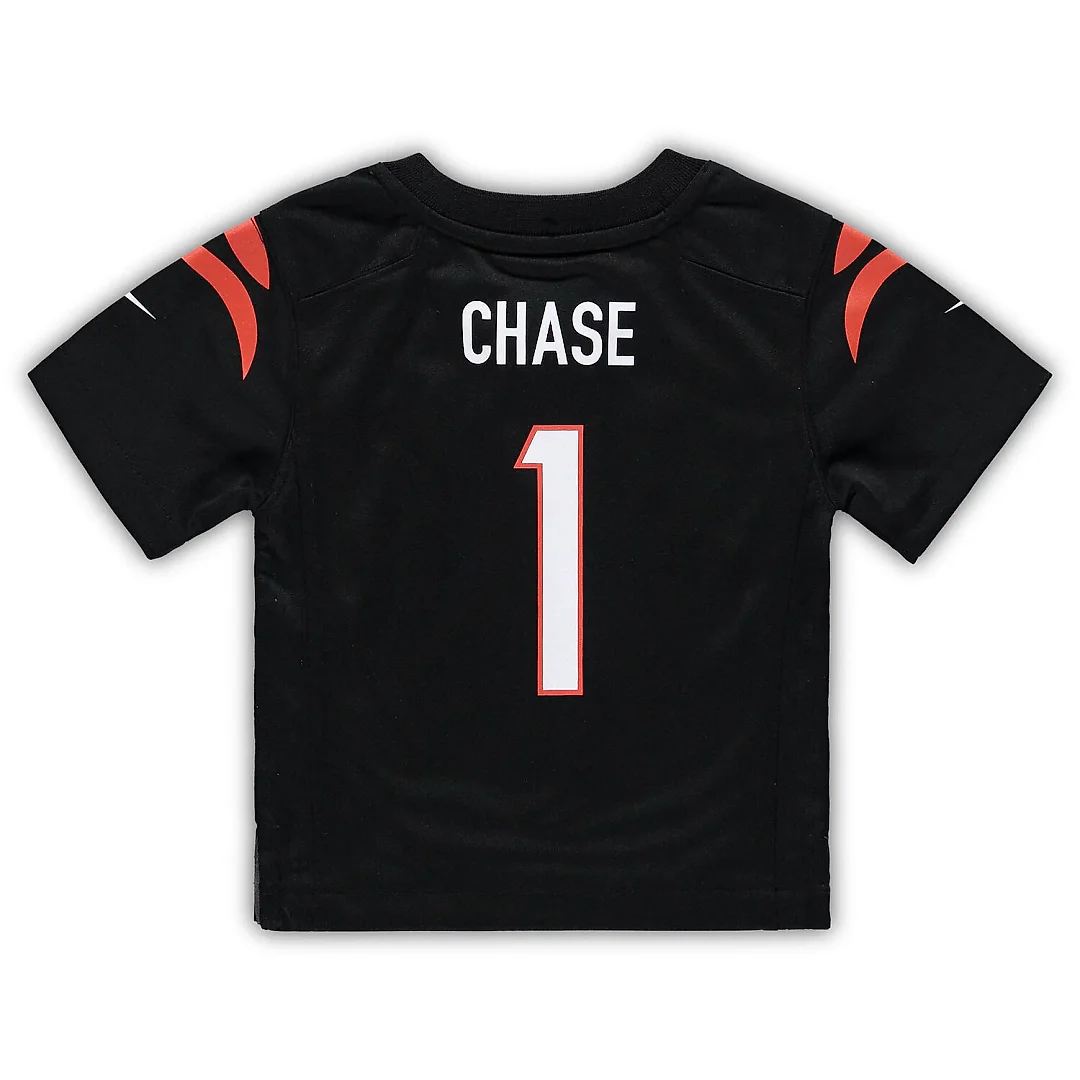 Zennovawear Ja'Marr Chase Cincinnati Bengals Infant Team Player Game Jersey - Black