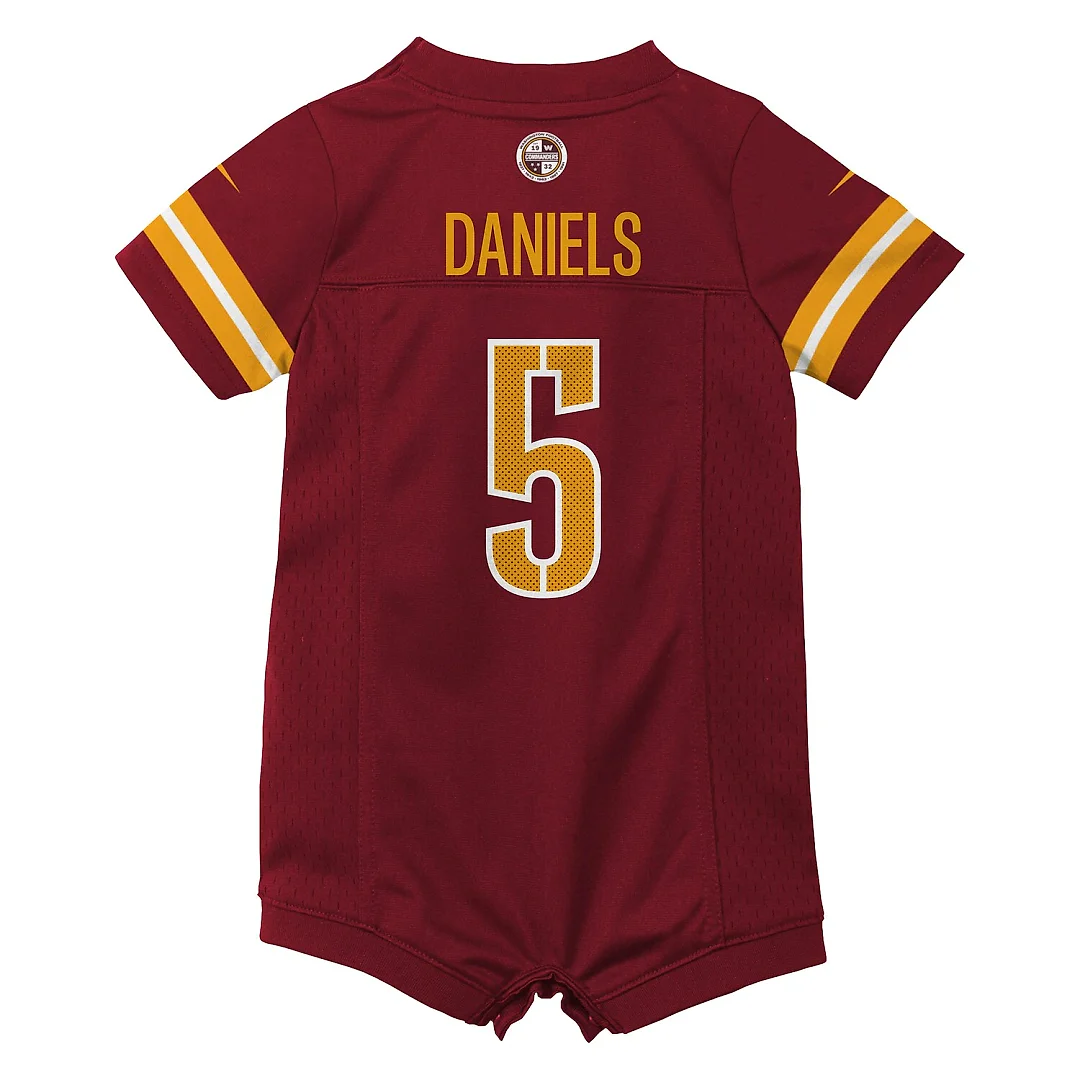 Zennovawear Jayden Daniels Washington Commanders Infant Romper Jersey - Burgundy