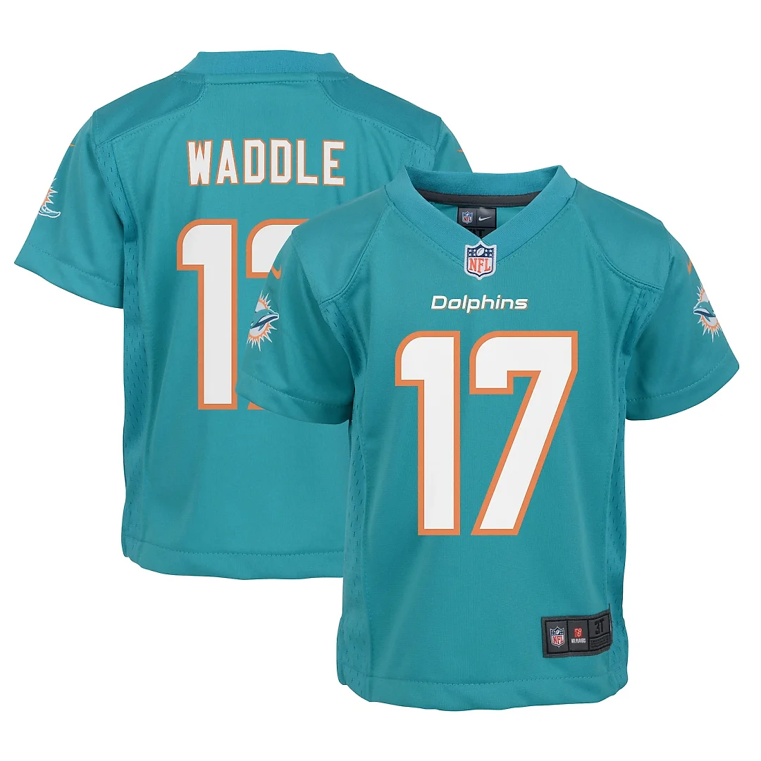 Zennovawear Jaylen Waddle Miami Dolphins Infant Team Player Game Jersey - Aqua