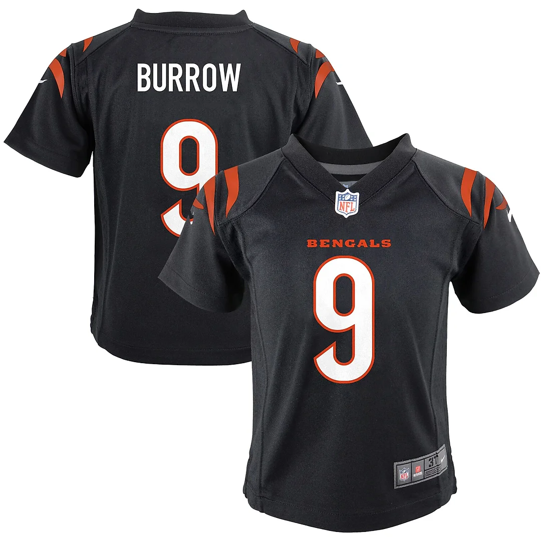 Zennovawear Joe Burrow Cincinnati Bengals Infant Team Player Game Jersey - Black