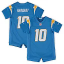 Zennovawear Justin Herbert Los Angeles Chargers Infant Game Romper Jersey - Powder Blue