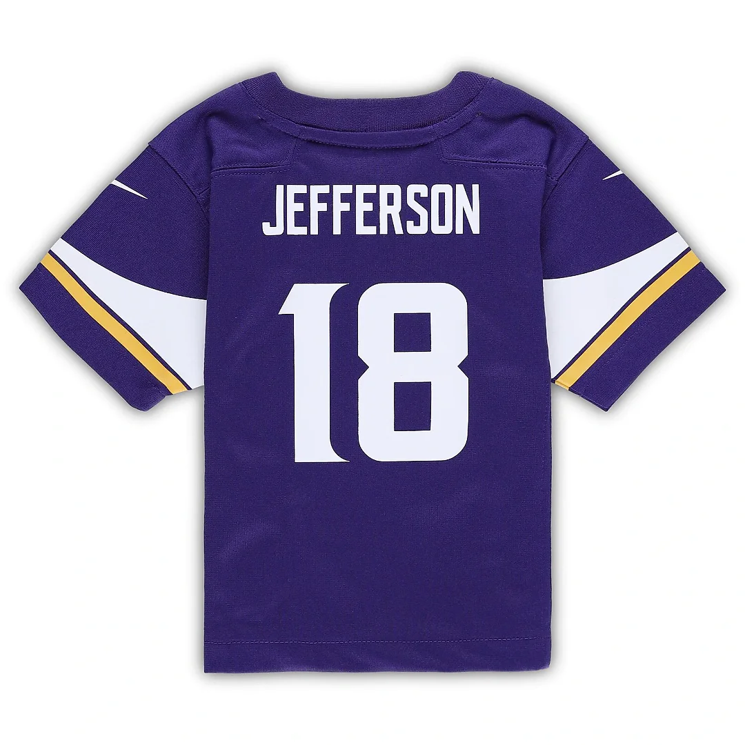 Zennovawear Justin Jefferson Minnesota Vikings Infant Team Player Game Jersey - Purple