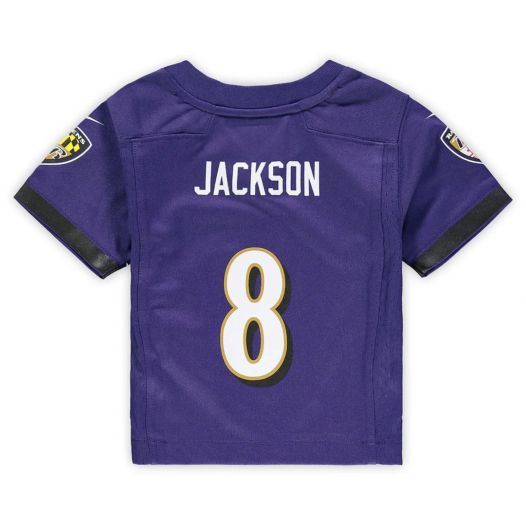 Zennovawear Lamar Jackson Baltimore Ravens Infant Team Player Game Jersey - Purple