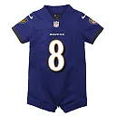 Zennovawear Lamar Jackson Baltimore Ravens Infant Romper Jersey - Purple