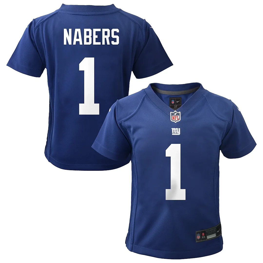 Zennovawear Malik Nabers New York Giants Infant Team Player Game Jersey - Royal