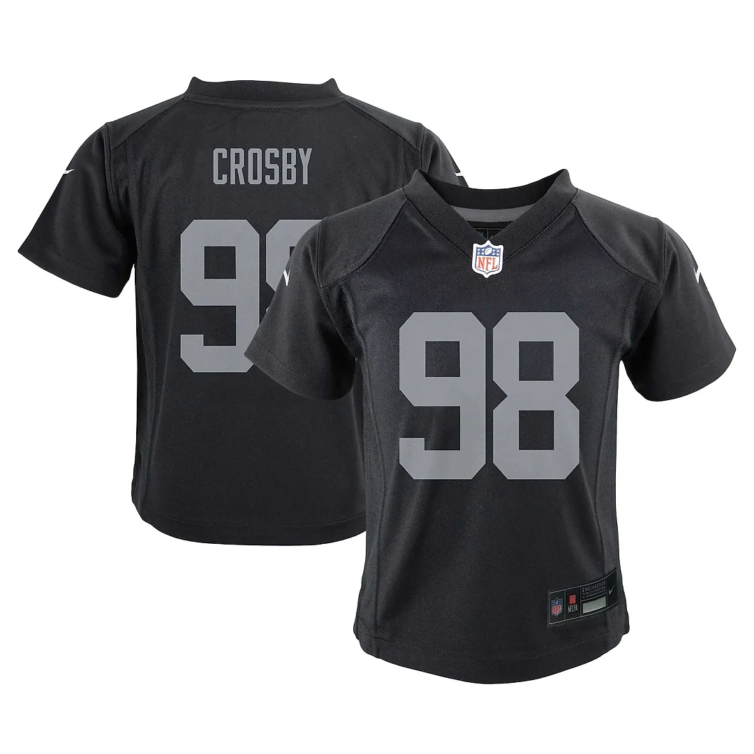 Zennovawear Maxx Crosby Las Vegas Raiders Infant Team Player Game Jersey - Black