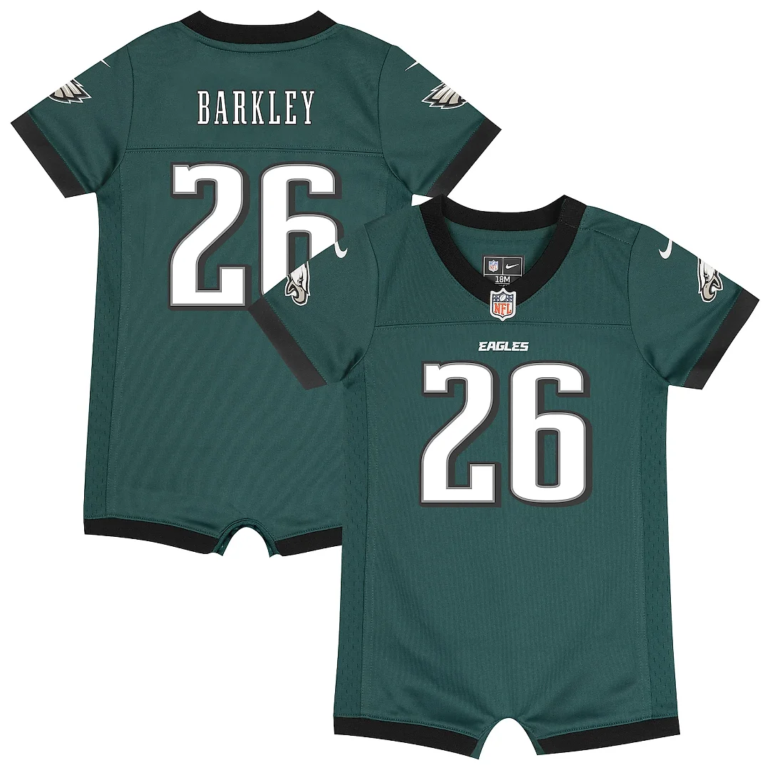 Zennovawear Saquon Barkley Philadelphia Eagles Infant Romper Jersey - Midnight Green