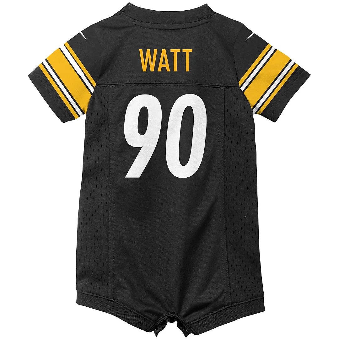 Zennovawear T.J. Watt Pittsburgh Steelers Infant Game Romper Jersey - Black