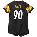 Zennovawear T.J. Watt Pittsburgh Steelers Infant Game Romper Jersey - Black