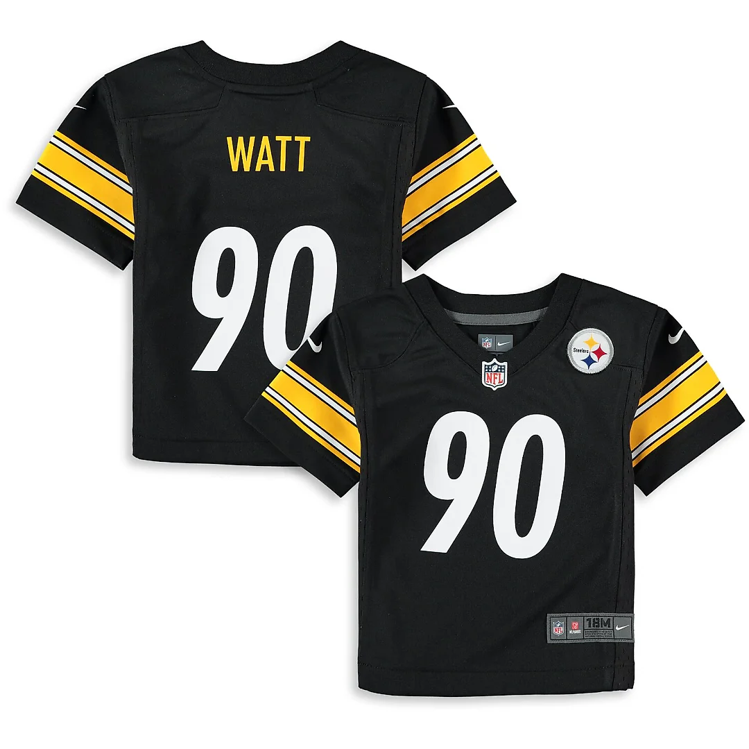 Zennovawear T.J. Watt Pittsburgh Steelers Infant Team Player Game Jersey - Black