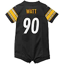 Zennovawear Infant Pittsburgh Steelers T.J. Watt Black Game Romper Jersey