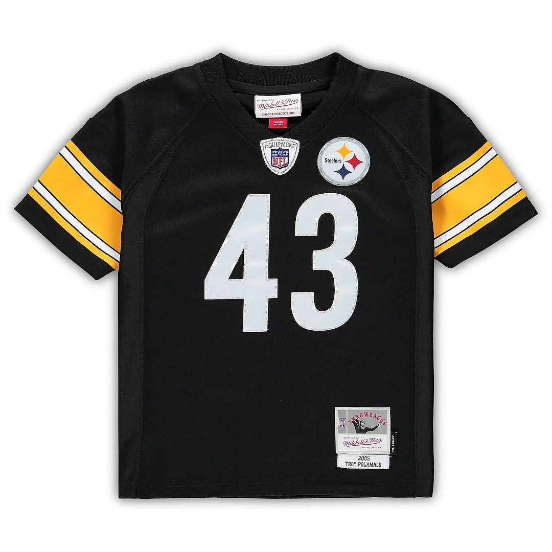 Zennovawear Infant Pittsburgh Steelers Troy Polamalu Mitchell & Ness Black 2005 Retired Legacy Jersey