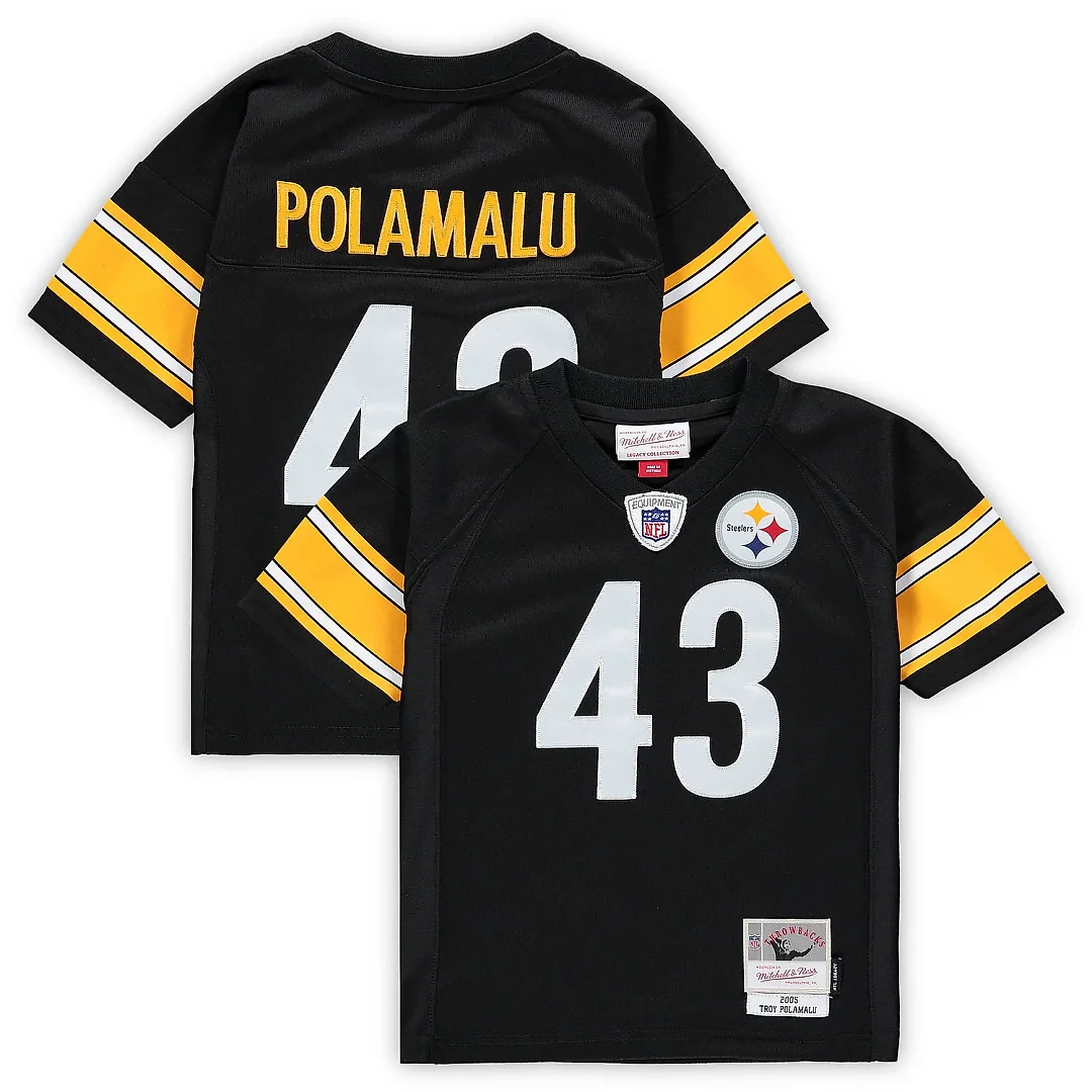 Zennovawear Infant Pittsburgh Steelers Troy Polamalu Mitchell & Ness Black 2005 Retired Legacy Jersey