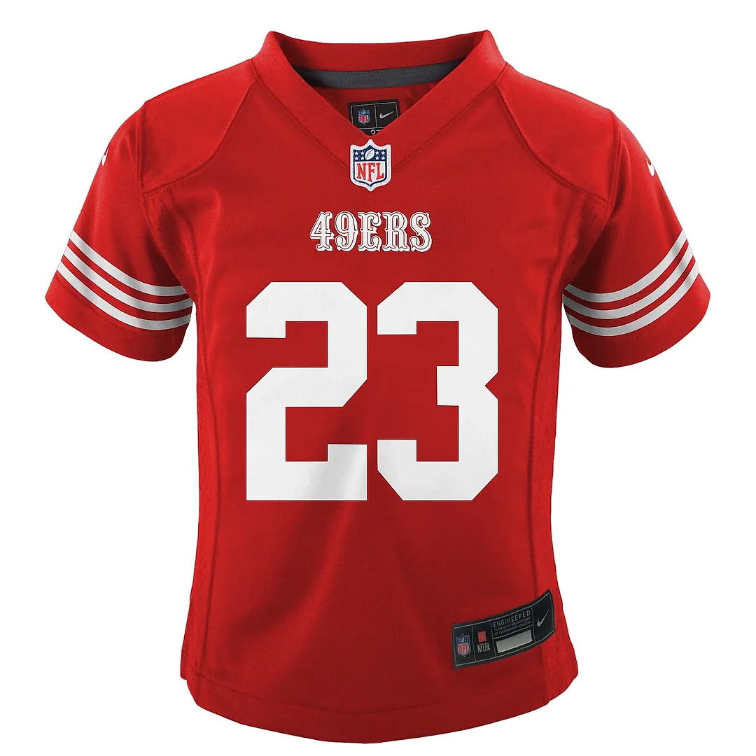 Zennovawear Infant San Francisco 49ers Christian McCaffrey Scarlet Team Player Game Jersey