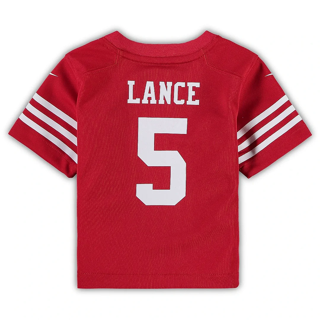 Zennovawear Infant San Francisco 49ers Trey Lance Scarlet Player Game Jersey