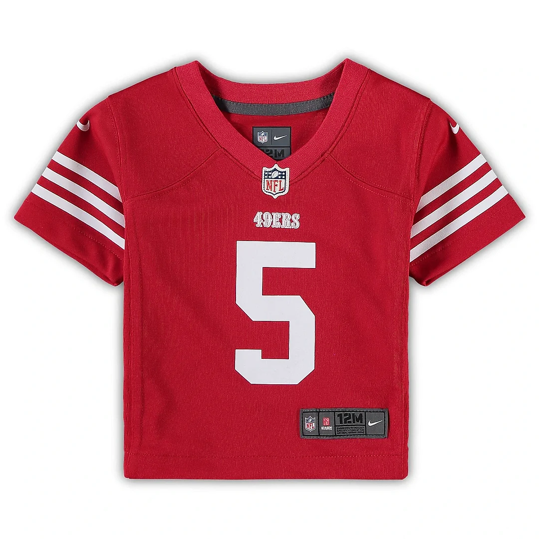 Zennovawear Infant San Francisco 49ers Trey Lance Scarlet Player Game Jersey