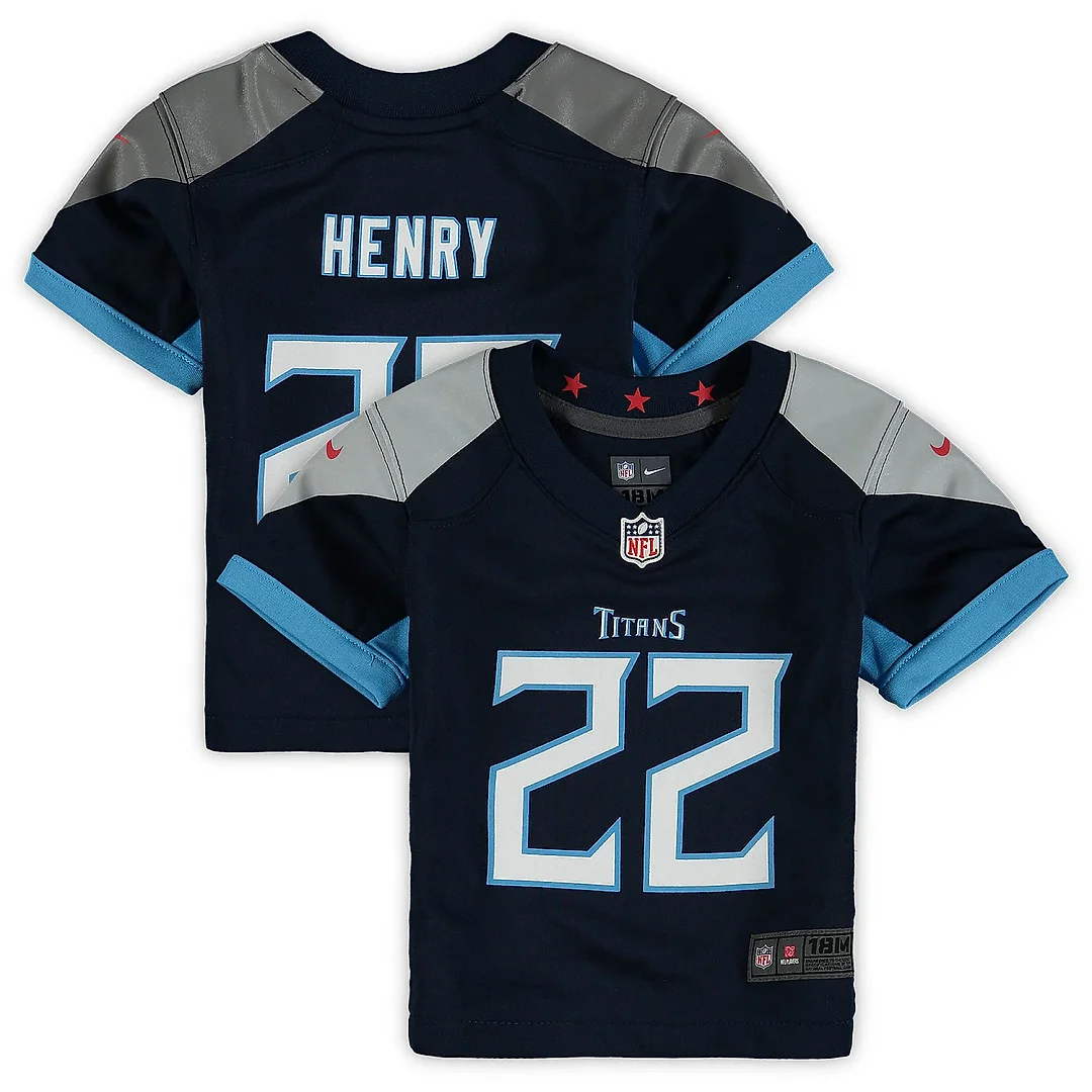 Zennovawear Infant Tennessee Titans Derrick Henry Navy Game Jersey