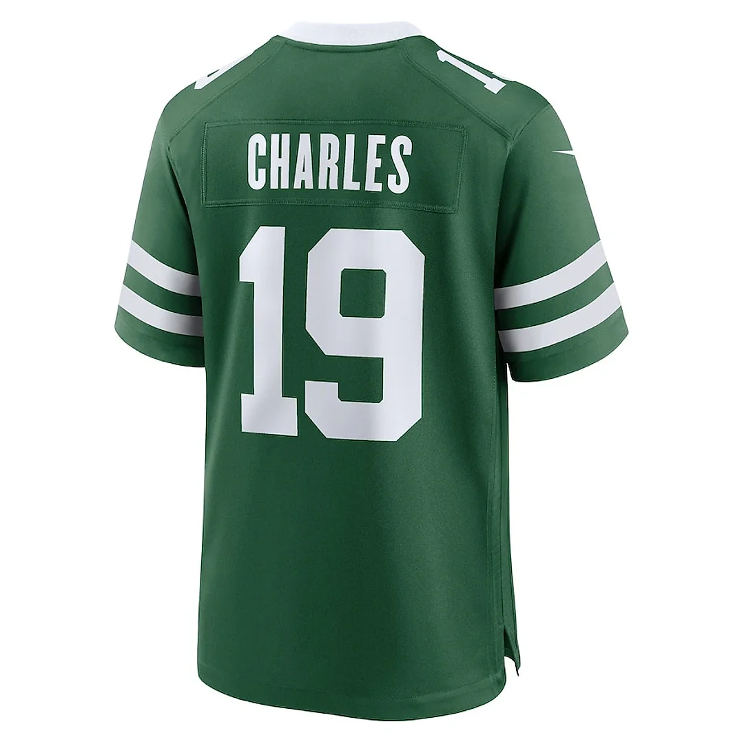 Zennovawear Irvin Charles 19 New York Jets Team Game Men Jersey - Legacy Green
