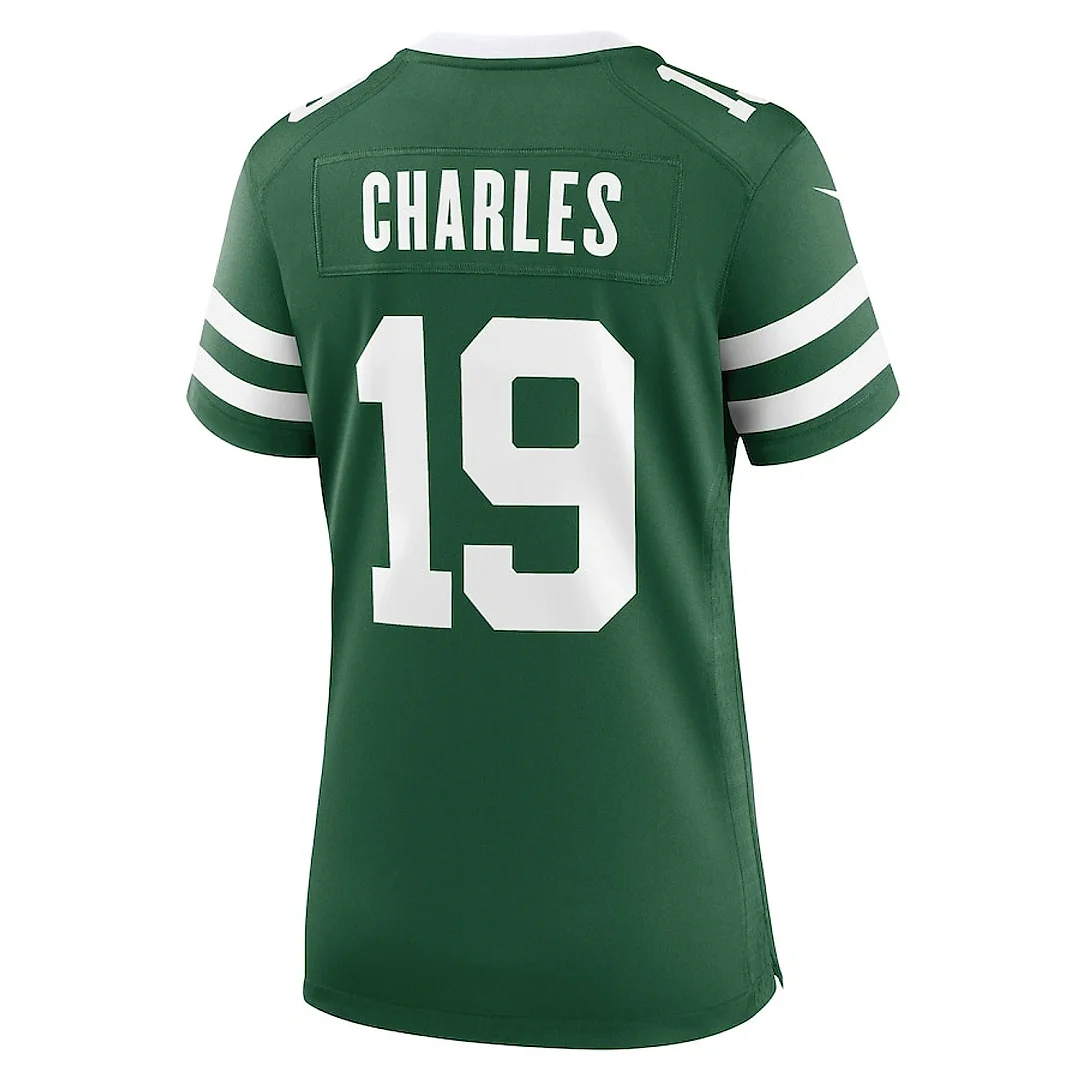 Zennovawear Irvin Charles 19 New York Jets Women's Team Game Jersey - Legacy Green