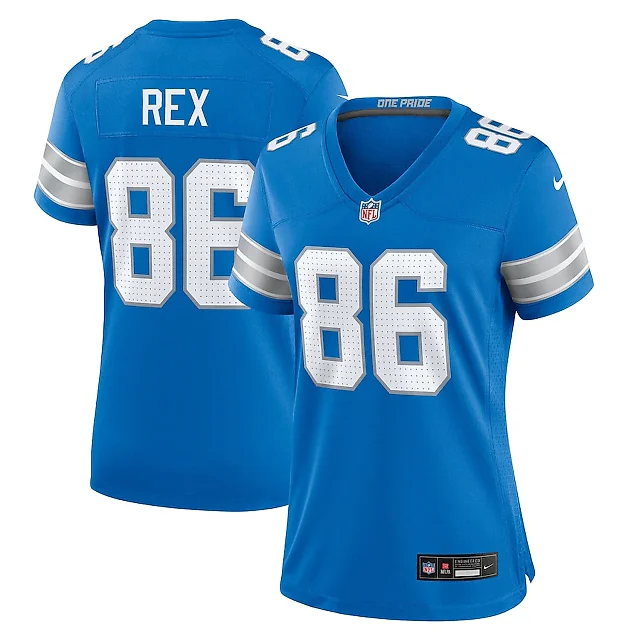 Zennovawear Isaac Rex 86 Detroit Lions Women's Game Jersey - Blue