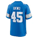 Zennovawear Isaac Ukwu 45 Detroit Lions Game Men Jersey - Blue